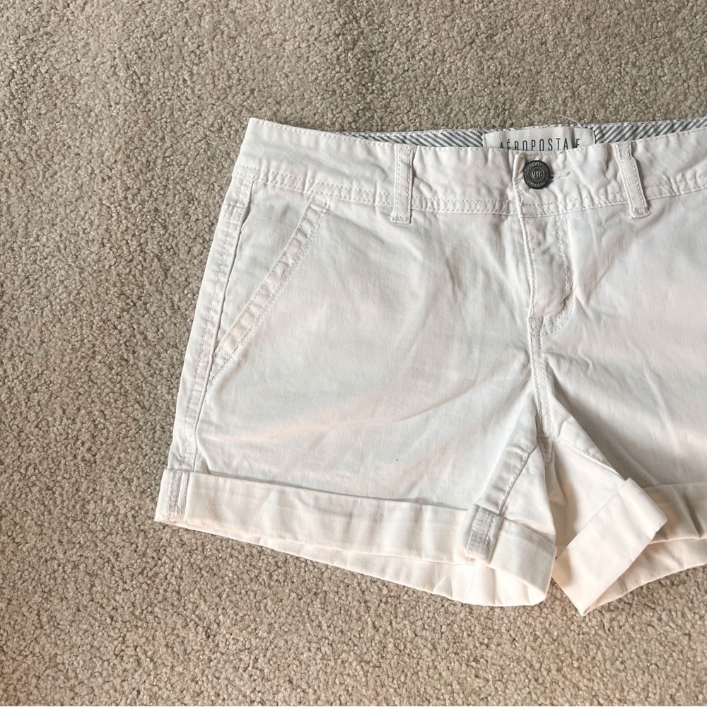White Aeropostale Midi Shorts
